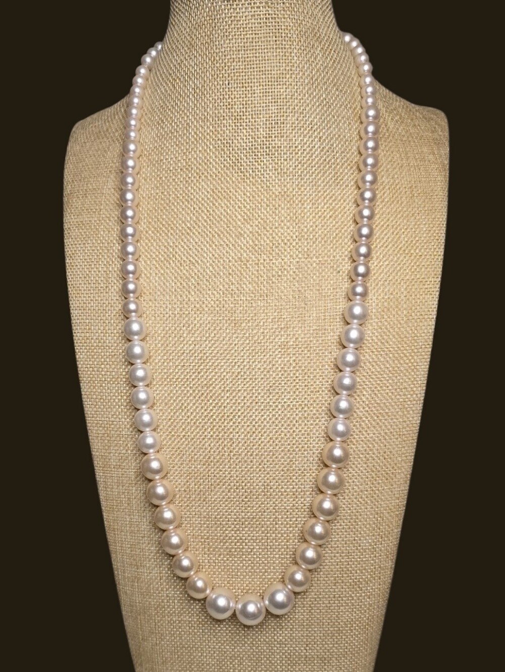 Light Champagne Faux Pearl Necklace